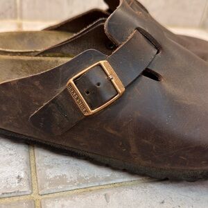 Birkenstock Boston Clog-  Brown Habana Oiled Leather